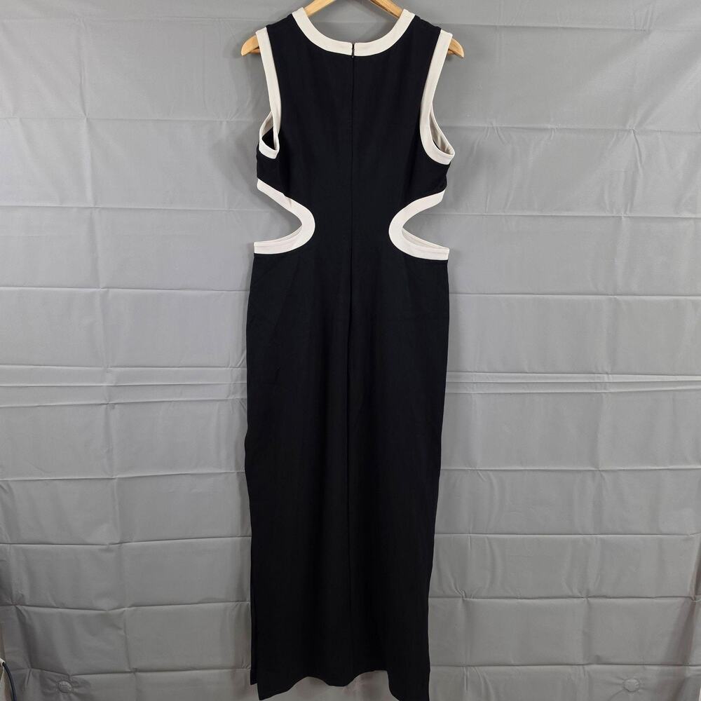 Staud Dress Medium Dolce Midi Black White Party Downtown Chic Minimalist Elegant - Picture 10 of 16